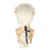 Retro Medieval Prince Judge Lawyer Cosplay Braid Wig Heat Resistant Synthetic Hair Halloween Costume Accessories